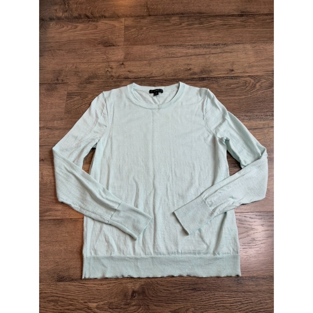 EUC‎ Womens J Crew 100% mernio wool sweater soft mint green size S